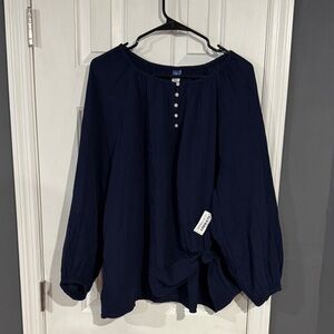 NWT Old Navy Shirred Double-Weave Blouse